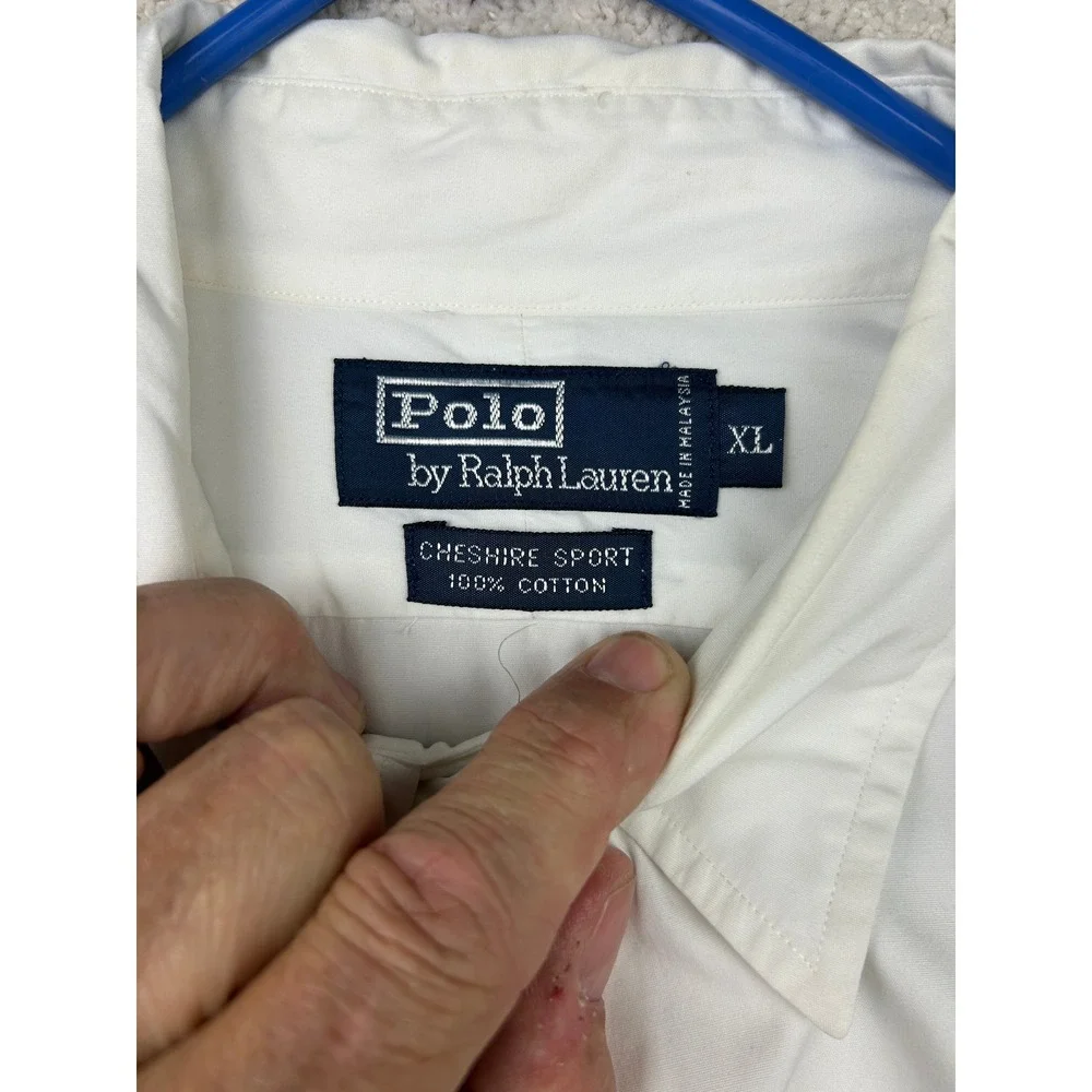 Polo Ralph Lauren Bib Front Tuxedo Shirt XL White French Cuff Old Money Formal